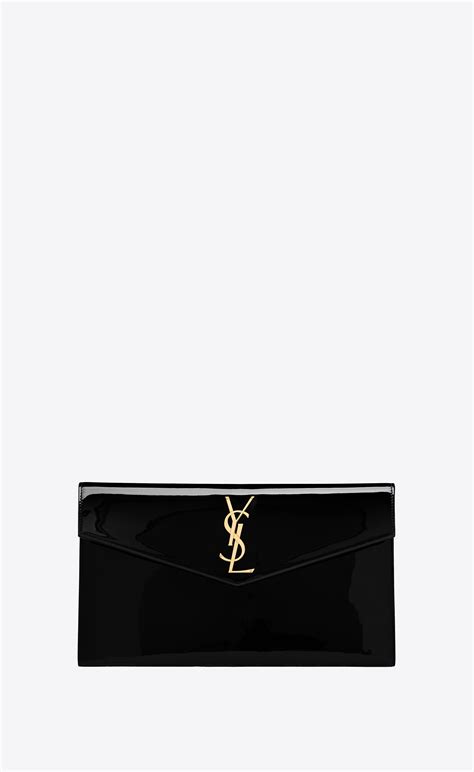 565739 ysl|UPTOWN POUCH IN PATENT LEATHER .